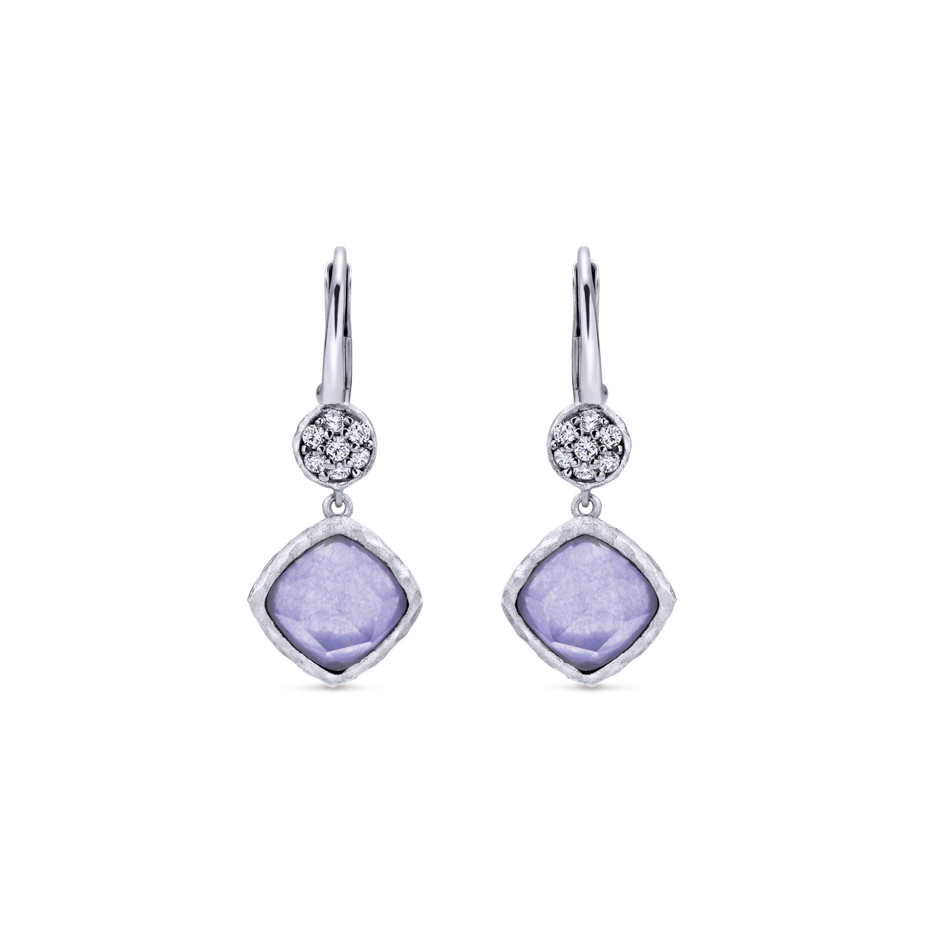 NIXIN Dusk to Dreams Sapphire and Purple Opal Drop Earrings